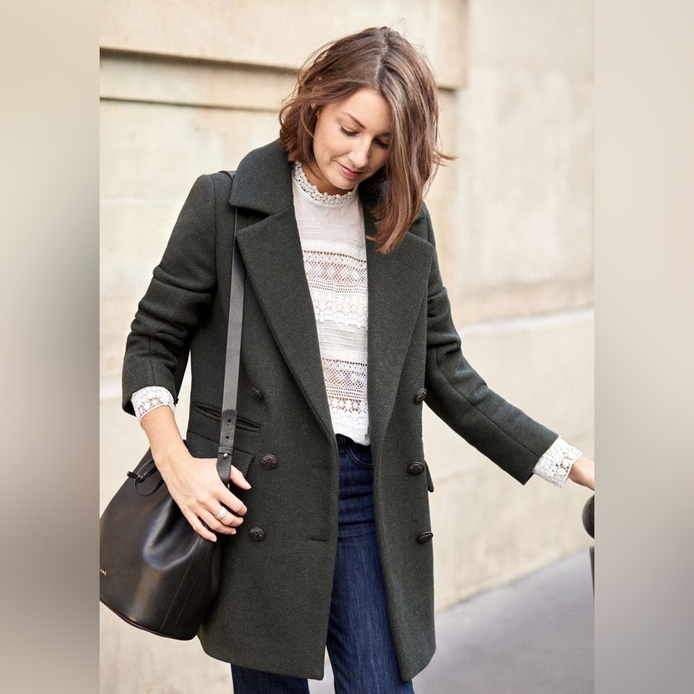 Sezane Davis double breasted wool coat